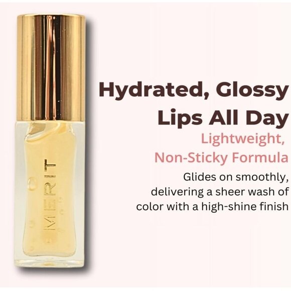 MERIT Shade Slick Tinted Lip Oil - Bel Air (Clear Glossy) NEW IN BOX - Picture 2 of 6